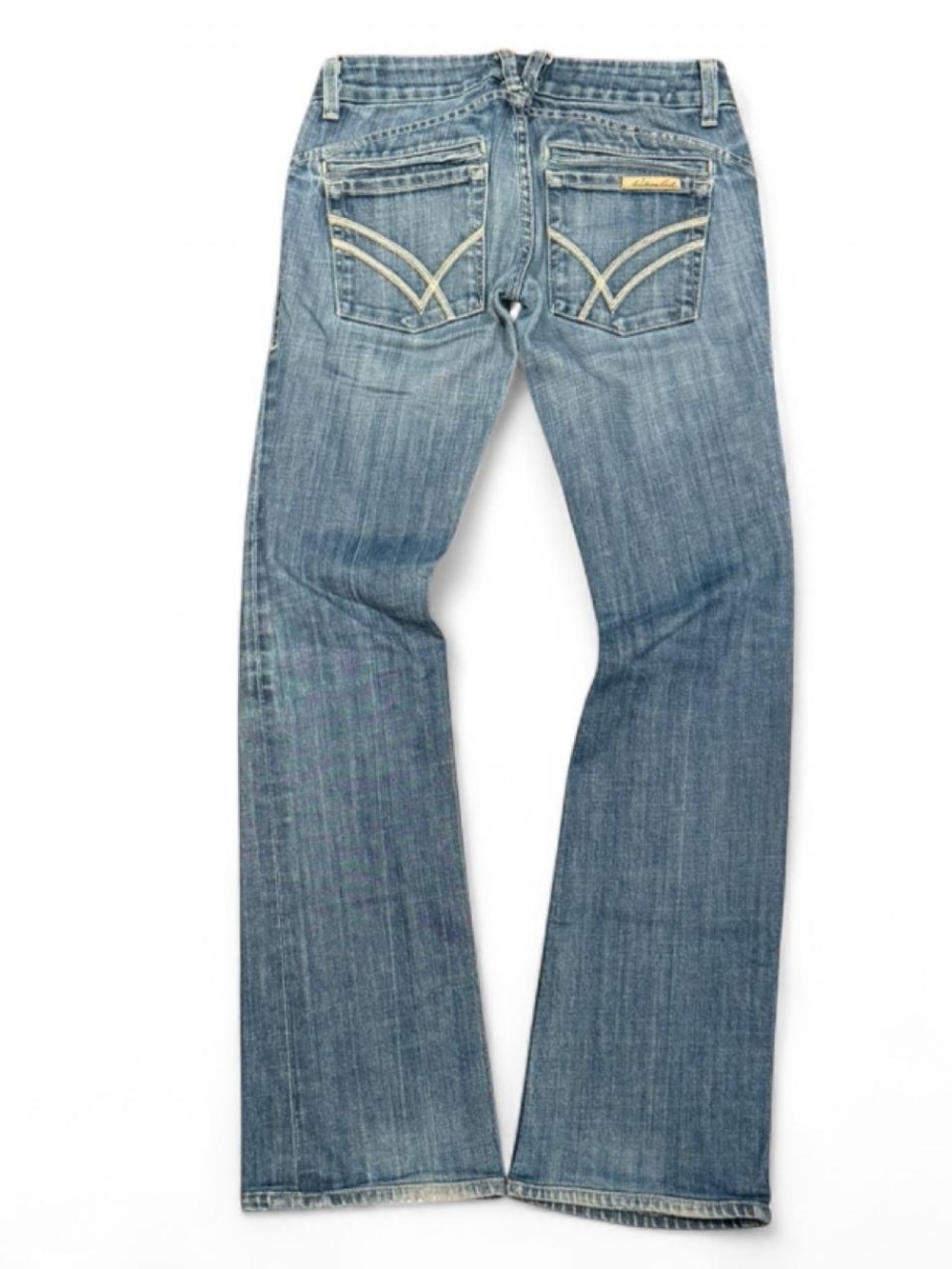 Y2K William Rast Light Washed Embroidered Low Rise Bootcut Jeans Made in USA